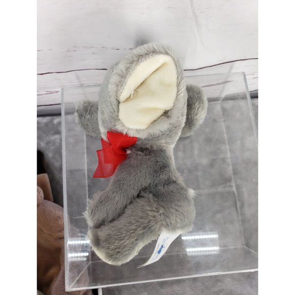 Hug Fun Jungle Elephant 272376 Gray with Red Bow Blue Glitter Eyes plush stuffed - Picture 6 of 11